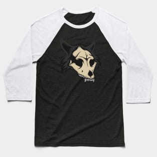 Wolf skull grey Baseball T-Shirt